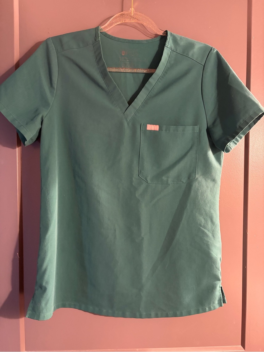 FIGS Catarina One-Pocket Scrub Top Hunter Green XS